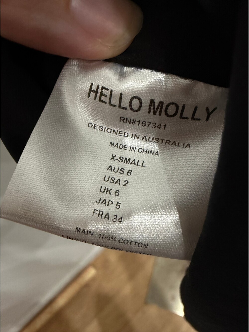 Hello Molly Ruffled Out Black One-Shoulder Ruffle Mini Dress XS 2 - Picture 6 of 8